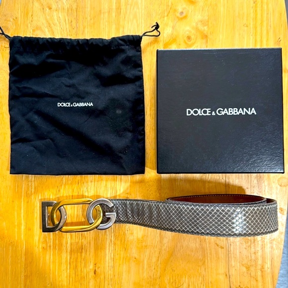 Dolce & Gabbana Other - Dolce Gabanna GENUINE Snake Skin Belt in excellent condition with large buckle